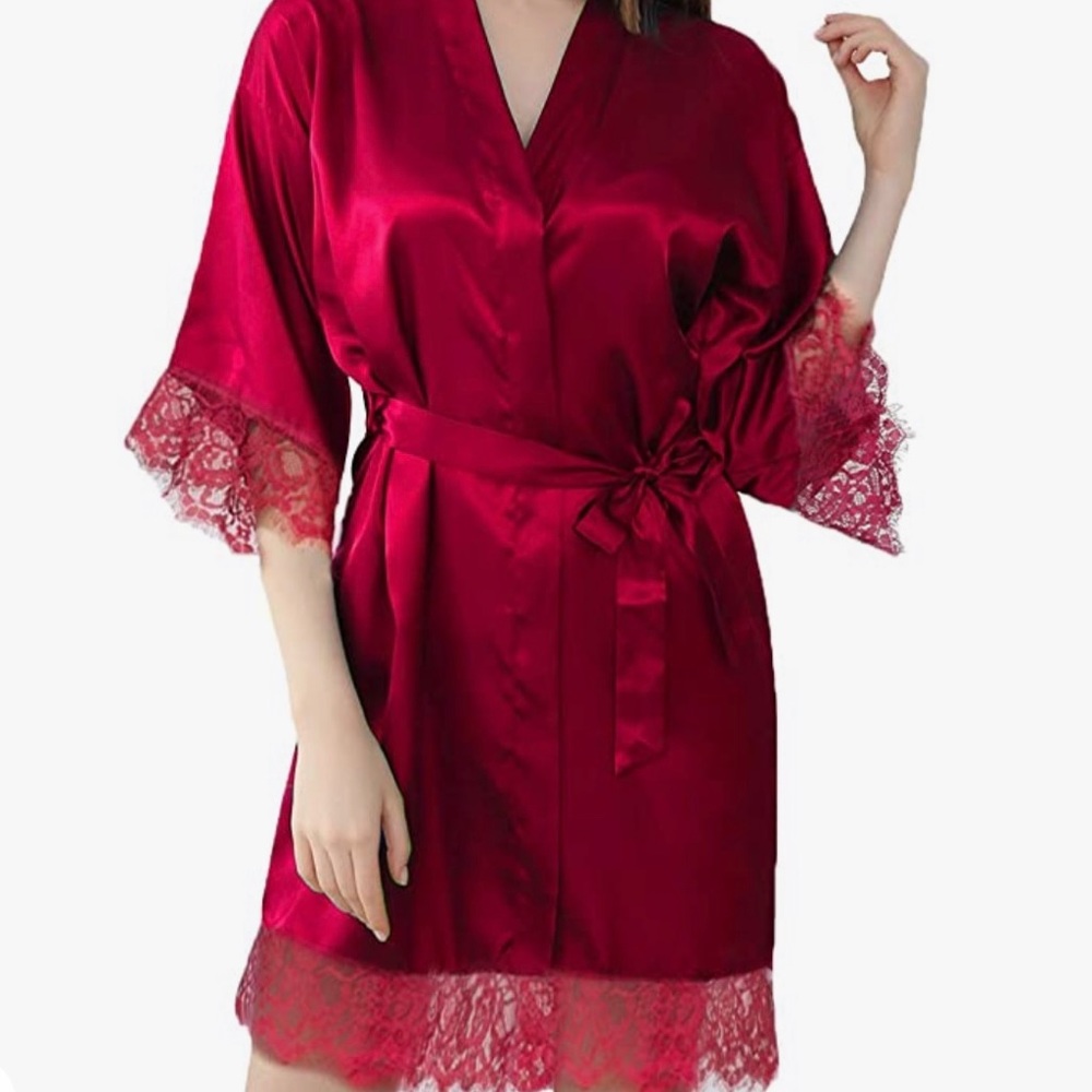 Satin Kimono style Robes - (2) New in package